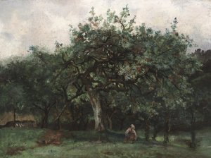 Landskab med lille pige