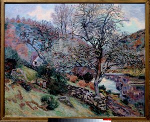 Crozan, the Rock of the Echo Maleri af Jean Baptiste Armand (1841-1927) Bayonne Musee Bonnat fra det 19. århundrede af Jean Baptiste Armand Guillaumin