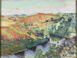 Landskab i Crozant af Jean Baptiste Armand Guillaumin