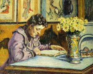 Kvinde læsning; Kvinde læser, ca. 1895
