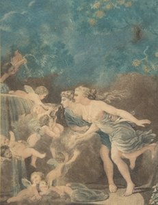The Fountain of Love, slutningen af ​​det 18. århundrede. af Jean Baptiste Audebert