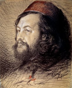 Portræt af Theophile Gautier (1811-1872) Kul- og pasteltegning af Auguste Clesinger (1814-1883) 1851 Søn. 0,77x0,65 m Versailles, musee du chateau