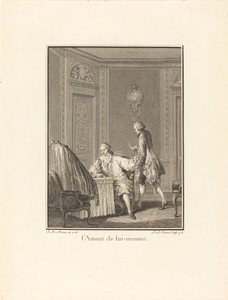 Elskeren af ​​sig selv af Jean Baptiste Blaise Simonet after Jean Michel Moreau