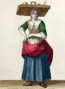 Ostebuddet, slutningen af det 17. århundrede af Jean Baptiste Bonnart