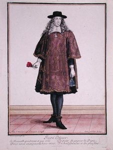 The Town Crier of Beaune, slutningen af det 17. århundrede (farvet gravering) af Jean Baptiste Bonnart