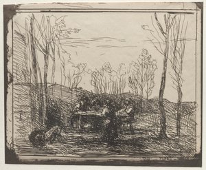 Morgenmad i en Glade af Jean-Baptiste-Camille Corot