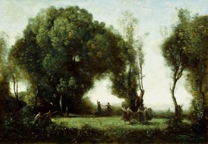 Tanz der Nymphen von Jean Baptiste Camille Corot