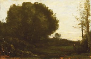 Aften i dalen af Jean-Baptiste-Camille Corot