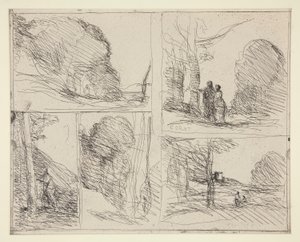 Fem skitser: 1. Le Jardin de P?ricl?s (Perikles Have) 2. L af Jean-Baptiste-Camille Corot
