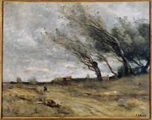 Gale maleri af Camille Corot (1796-1875) 1870 søn. 0,47 X 0,58 m Reims. Museum for Skønne Kunster af Jean Baptiste Camille Corot
