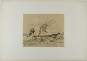 Vindstød af Jean-Baptiste-Camille Corot