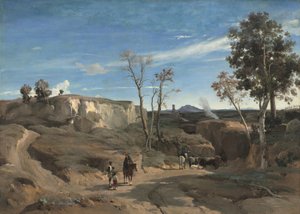 La Cervara, den romerske Campagna, ca. 1830-1831 af Jean Baptiste Camille Corot
