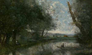 Landskab, 186570. af Jean Baptiste Camille Corot