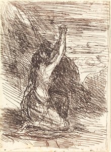 Mary Magdalene Kneeling (Madeleine a genoux) af Jean Baptiste Camille Corot