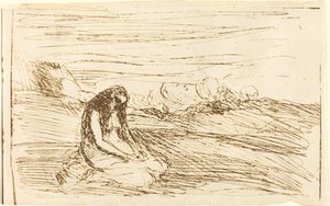 Maria Magdalene i meditation (Madeleine en meditation) af Jean Baptiste Camille Corot