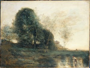 Minde om Italien, c.1868-70 af Jean Baptiste Camille Corot
