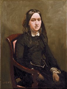 Fru Bison, 1852 af Jean Baptiste Camille Corot