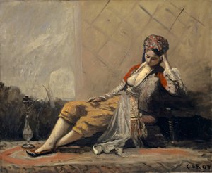 Odalisque, 1872-1873. af Jean Baptiste Camille Corot