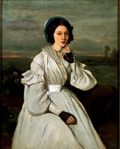 Portræt af Louise Claire Sennegon, fremtidig Madame Charmois. Maleri af Jean Baptiste Camille Corot (1796-1875) af Jean Baptiste Camille Corot