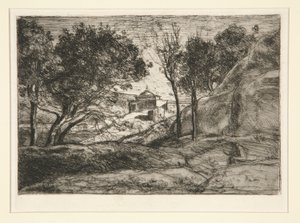 Souvenir de Toscane (Minde om Toscana) af Jean-Baptiste-Camille Corot