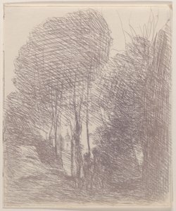 Souvenir fra Villa Pamphili, 1871. af Jean Baptiste Camille Corot