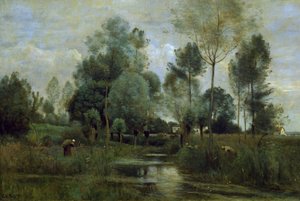 Spring, af Jean-Baptiste-Camille Corot (1796-1875) af Jean-Baptiste-Camille Corot