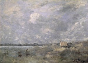 Stormfuldt vejr, Pas de Calais, ca. 1870 (olie på lærred) af Jean Baptiste Camille Corot