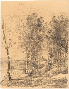 Klokketårnet i St. Nicolas-Lez-Arras af Jean Baptiste Camille Corot