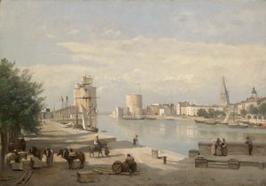Havnen i La Rochelle af Jean-Baptiste-Camille Corot