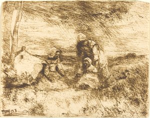 Lillesøsteren af Jean Baptiste Camille Corot