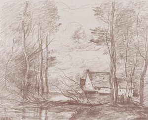 Die Mühle in Cuincy, bei Douai, 1871-72 von Jean Baptiste Camille Corot