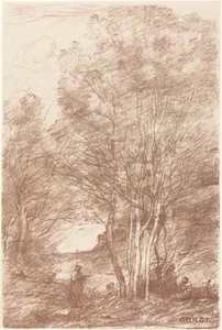 Filosoffernes tilbagetog af Jean Baptiste Camille Corot