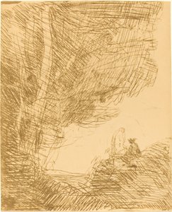 Digteren og hans muse (Le Poete et la muse) af Jean Baptiste Camille Corot