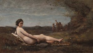The Repose, 1860, omarbejdet ca. 18651870. af Jean Baptiste Camille Corot