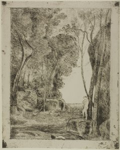 Den unge hyrde, første plade af Jean-Baptiste-Camille Corot