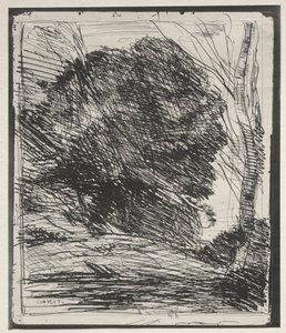 Træer på bjerget af Jean-Baptiste-Camille Corot