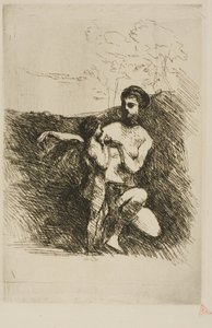 Venus klipper Amors vinger, anden plade af Jean-Baptiste-Camille Corot
