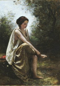 Såret Eurydike af Jean-Baptiste-Camille Corot