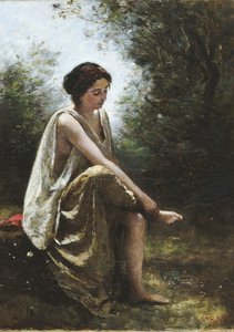 Sårede Eurydice, 1868?70 af Jean Baptiste Camille Corot