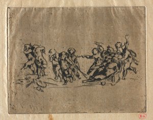 Bacchanal med børn og vogn af Jean Baptiste Carpeaux