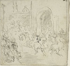 Ridescene i en by af Jean Baptiste Carpeaux