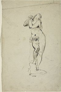 Stående kvinde med knyttede hænder af Jean Baptiste Carpeaux
