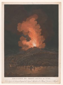 Uitbarsting van de Etna Etna-udbruddet i 1766 (titel på objekt)