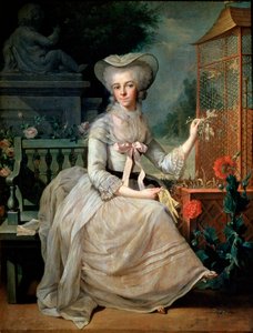 Ung dame i et bur, 1784 af Jean Baptiste Charpentier the Elder