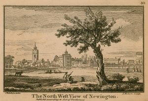 Den nordvestlige udsigt over Newington af Jean Baptiste Claude Chatelain