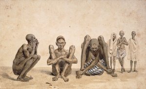 Sorte mennesker i Rio Janeiro, ca. 1825-6 (akvarel) af Jean Baptiste Debret