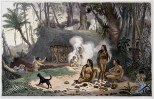 Indianere i Brasilien af Jean Baptiste Debret
