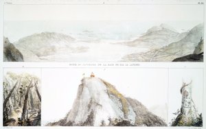 Panorama over Rio de Janeiro-bugten (håndfarvet litho) af Jean Baptiste Debret