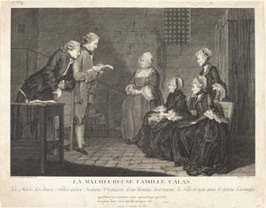 Den uheldige Calas-familie af Jean Baptiste Delafosse, after Louis de Carrogis, called Carmontelle
