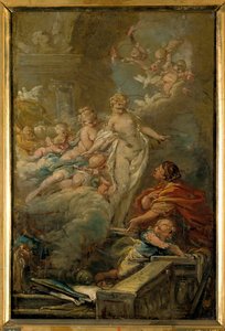 Pygmalion and Galatee Skitse af Jean Baptiste Deshays (1729-1765) 1700-tallets søn. 0,49 x 0,33 m. Rundvisninger i kunstmuseet